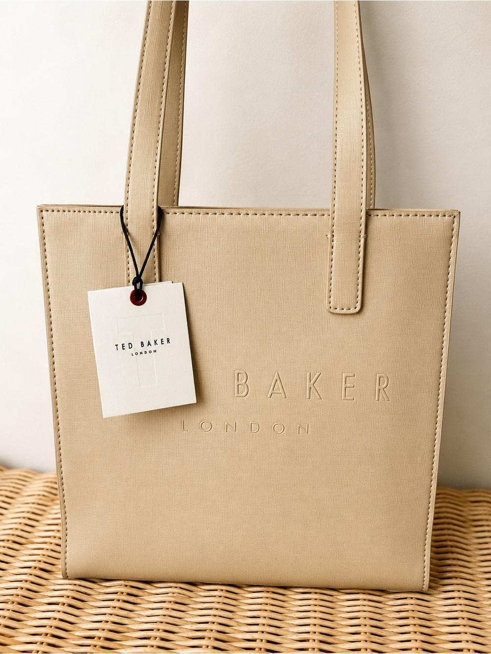 Ted Baker “The Icon” Cream Structured Mini Tote | NWT